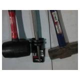 3.3lb Metal sledgehammer, rubber ma...