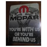Mopar metal sign...
