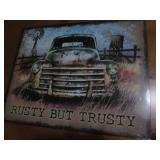 Rusty But Trusty Truck metal sign...