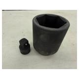 3/4"-1" Socket Adaptor & 3 1/8" Socket