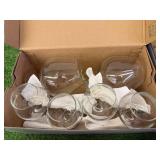 Glassware, Cups, Pitcher & Colored Glass Bowl