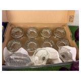 Glassware, Cups, Pitcher & Colored Glass Bowl