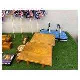 Mixed Lot - Patriotic Pin Wheels, Wood Boxes & Stools