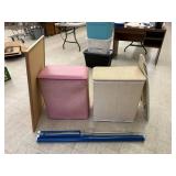 Clothes Hampers, Retractable Screen, Cork Board & Small Ironing Board