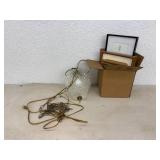 Hanging Light & Picture Frames