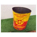 Vintage Lot - Tools, Anti-Freeze Can & Parts Lamp