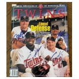 Doug Mientkiewicz, Luis Rivas, Christian Gizman, Corey Koskie Signed Minnesota Twins Baseball Magazine