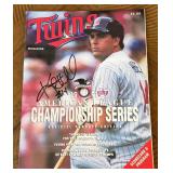 Kent Hrbek Signed Minnesota Twins Baseball Magazine