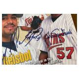 Johan Santana, xxx, xxx Signed Minnesota Twins Baseball Magazine