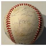 Kirby Puckett and 1992/93 Minnesota Twins Team Signed Baseball - Tapani, Knoblauch, Hrbek, Kelly - 34 Signatures