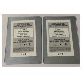 Two 1 of 1 Printing Plates - 2005 Topps baseball Bartolo Colon and Wade Robinson