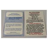 Wally The Beerman and Ray Yyour Favorite Vendor Signed Cards