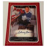 Johnny Bower Signed 2008 Upper Deck Masterpieces Hockey Card