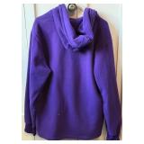 Minnesota Vikings Size L NFL Authentic Zipup Fleeze Hooded Sweatshirt