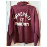 University of Minnesota Retro Style Zip Up Jacket Size XL