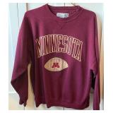 University of Minnesota Football Crew Neck Sweatshirt Size XL