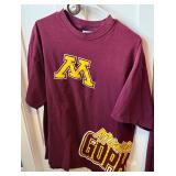 (4) University of Minnesota T-Shirts and Long Sleeved Shirt Size XL