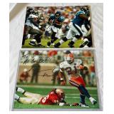 (2) Fred Taylor Signed 8x10" Football Photos