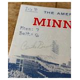1962 Minnesota Twins Official Program Signed by Camilo Pascual - July 21st vs. Baltimore Orioles w/ Hamm