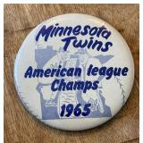 1965 Minnesota Twins American League Champs Vintage Baseball Pin