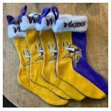 (4) Minnesota Vikings Christmas Stockings