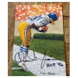 Charlie Joiner Autographed 1996 Hall of Fame Art Collection Limited Edition Football Card