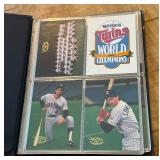 1987 World Series Champions Minnesota Twins Baseball Card Set in Binder