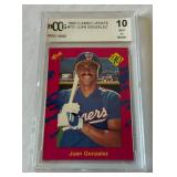 Juan Gonzalez RC Graded 10 Mint 1990 Classic Update #T21 Rookie Baseball Card