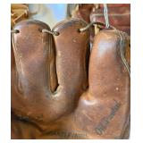 (3) Vintage Baseball Gloved including Mickey Mantle Brand