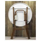 French Cafe Folding Round Patio Bistro Table White - Threshold