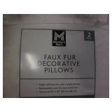 Faux fur decorative pillow set...