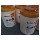 6 Pack of SaniCloth bleach wipes...