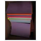 Variety of colored construction pap...