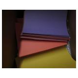 Variety of colored construction pap...