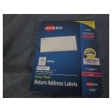 Avery return address labels...