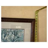 MOLDER Landscape Painting - Framed, Signed, Landscape Farmer Plowing Field with 2 Horses