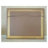 MOLDER Landscape Painting - Framed, Signed, Landscape Farmer Plowing Field with 2 Horses