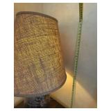Pottery Table Lamp - Vase-Style Base with Fabric Shade