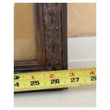 Forest Landscape with Path Leading to Water Signed Art Print in Ornate Dark Wood Frame