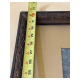 Forest Landscape with Path Leading to Water Signed Art Print in Ornate Dark Wood Frame