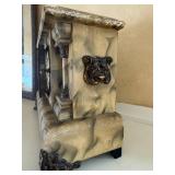 Waterbury Clock Co. Mantel Clock - Marbleized Finish, Brass Bezel