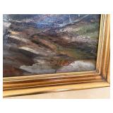 Forest  Landscape with Stream  - Oil on Canvas signed by Morse