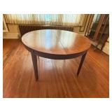 Extendable Oval Dining Table - Dark Wood Finish with Multiple Removable Leaves