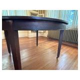 Extendable Oval Dining Table - Dark Wood Finish with Multiple Removable Leaves