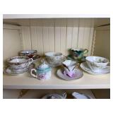 Teacups & Saucers - Assorted Floral China Tea Set