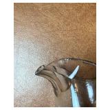 Crystal Glassware Set - Serving Tray, Pitcher, Sugar Bowl, Creamer, Blue Hex Dish, 2 Plates