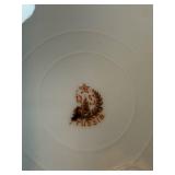 Porcelain Serving Tray, Sugar & Sugar w/ Floral Border & Gold Trim, Porcelain Plate, Two Glass Serving Trays