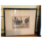 Framed Art Prints - Harbor Scene, City Street, Architecture (3 Pieces)