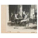 Framed Cityscape Prints - Black & White - Signed ALFON (Lot of 3)