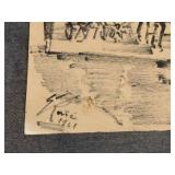 Framed Cityscape Prints - Black & White - Signed ALFON (Lot of 3)